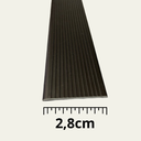 Ver imagem 3 de Perfil Moldura Aluminio Soleira P/ Piso Barra 1 Metro - Fumê (preto Fosco)