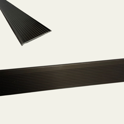 Perfil Moldura Aluminio Soleira P/ Piso Barra 1 Metro - Fumê (preto Fosco) - 2