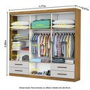 Ver imagem 4 de Guarda Roupa Casal Lu 6 Portas 4 Gavetas com Espelho Carioca Móveis