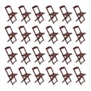 Ver imagem 2 de Kit 6 Jogos de Mesa Dobravel com 4 Cadeiras Tampo Redondo 70x70 Imbuia