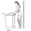 Ver imagem 7 de Tanque de Lavar Roupa Inox Gabinete 82cm 2 Portas Montado