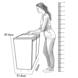 Tanque de Lavar Roupa Inox Gabinete 82cm 2 Portas Montado - 7