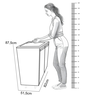 Tanque de Lavar Roupa Inox Gabinete 82cm 2 Portas Montado - 7