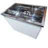 Tanque de Lavar Roupa Inox Gabinete 82cm 2 Portas Montado - 4