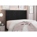 Ver imagem 2 de Cabeceira Cama Box King 195 Cm Arizona Veludo Preto S04 - D'Rossi