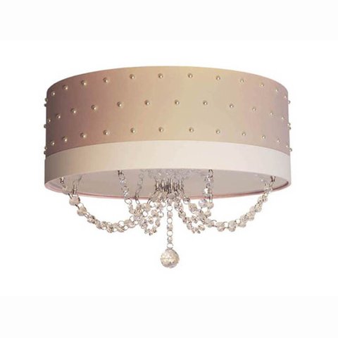 Luminária Infantil Plafon Pérolas 40x15 Cáqui