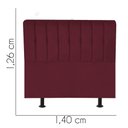 Ver imagem 3 de Cabeceira Estofada Kiara 140cm Casal para Cama Box Quarto Suede Bordô - Ahazzo Móveis