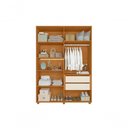 Ver imagem 3 de Guarda Roupa Casal Vittoria 4 Portas de Bater 2 Gavetas MDP com LED Cinamomo Off White