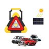 Triângulo Refletor Luminária Recarregável Luz Solar Super LED Luminoso Sinalização Carro - 5