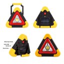 Ver imagem 3 de Triângulo Refletor Luminária Recarregável Luz Solar Super LED Luminoso Sinalização Carro