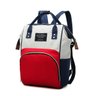 Mochila Mala Bolsa Maternidade Multiuso Multifuncional Mamadeira Azul e Vermelho - 1