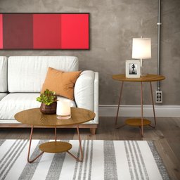 Conjunto de Mesa Centro e Lateral Liz  - 3