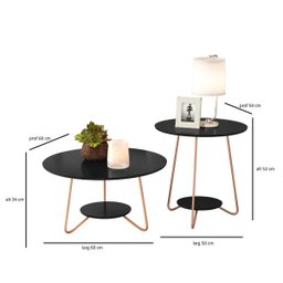 Conjunto de Mesa Centro e Lateral Liz - 3