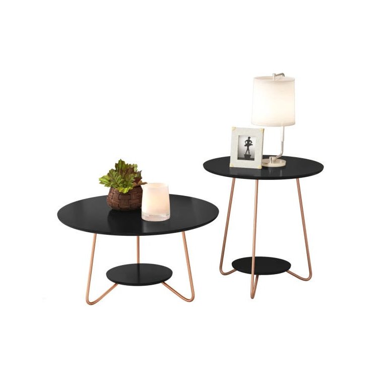 Conjunto de Mesa Centro e Lateral Liz