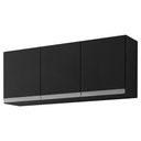 Ver imagem 7 de Armário Aéreo Andréia e Balcão Gabinete sem Tampo Manu 120cm Preto - AJL Móveis