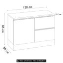 Ver imagem 4 de Balcão de Cozinha e Tampo 120cm Grace Carvalho Oak/Off White Z44 - Mpozenato