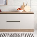 Ver imagem 6 de Balcão de Cozinha e Tampo 120cm Grace Carvalho Oak/Off White Z44 - Mpozenato