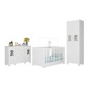 Ver imagem 2 de Quarto de Bebê Completo com Berço Americano 3 em 1 Ternura Multimóveis Mp4659 Branco