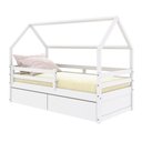 Ver imagem 2 de Cama Casinha Slim Rb com 02 Gavetas e Grade de Proteção Branco Housin
