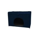 Ver imagem 1 de Puff Pet Baú Estofado para Cachorro e Gato - Azul Marinho