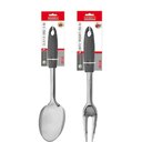 Ver imagem 1 de Jogo de Talheres em Inox Garfo e Colher com Cabo Cinza Durável e Sofisticado