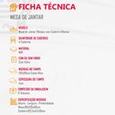 Ver imagem 5 de Sala de Jantar Mesa Olimpia 120cm Mdf Vidro Canto Reto com 4 Cadeiras Athenas Moderna