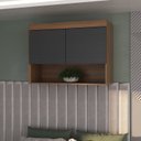 Ver imagem 7 de Quarto Completo 6 Portas 6 Gavetas 4 Peças Viena Espresso Móveis Cinza/Nogal/Grafite