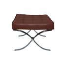 Ver imagem 3 de Banqueta Barcelona Base Inox Couro Natural Legitimo:telha