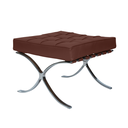 Ver imagem 1 de Banqueta Barcelona Base Inox Couro Natural Legitimo:telha