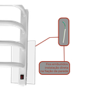 Ver imagem 2 de Toalheiro Térmico Pequeno Branco 220v Fio Oculto Direito