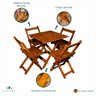 Jogo de Mesa e Cadeira 70x70 com 4 Cadeiras para Restaurantes e Bares Montana - 4