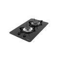 Ver imagem 1 de Cooktop Fogatti à Gás FGT 2B Vidro Preto Flange Inox
