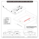 Ver imagem 2 de Cooktop Fogatti à Gás FGT 2B Vidro Preto Flange Inox