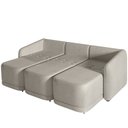Ver imagem 6 de Sofá Cama para Sala de Estar 3 Lugares 306cm Montserrat K01 Bouclê Bege - Lyam Decor