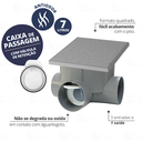 Ver imagem 3 de Caixa de Passagem e Inspeção de Esgoto com Válvula Capacidade 7 Litros Cor Cinza Durín