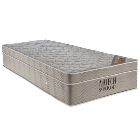 Colchão Solteiro Ortobom Airtech Spring Pocket 78X188X35 Estrutura Em Molas Superpocket Eps D26 Pró Airtech