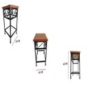 Ver imagem 5 de Banco quadrado luxo reforçado ferro madeira artesanal rústico