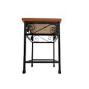 Ver imagem 2 de Banco quadrado luxo reforçado ferro madeira artesanal rústico