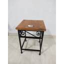 Ver imagem 6 de Banco quadrado luxo reforçado ferro madeira artesanal rústico