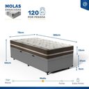 Ver imagem 3 de Cama Box Baú com Colchão de Molas Ensacadas Classic Solteiro 78cm