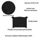 Ver imagem 3 de Cabeceira de Cama Box Estofada Sienna 160 Cm Queen Suede