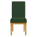 Ver imagem 3 de Kit 8 Cadeiras de Jantar Brisa Veludo Verde Base de Madeira - Pallazio