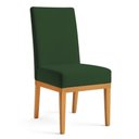 Ver imagem 2 de Kit 8 Cadeiras de Jantar Brisa Veludo Verde Base de Madeira - Pallazio