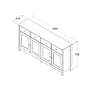 Ver imagem 3 de Aparador Buffet Ditália 4 Portas 4 gavetas R-626 Diamond