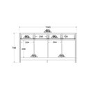 Ver imagem 4 de Aparador Buffet Ditália 4 Portas 4 gavetas R-626 Diamond