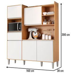 Kit Armário Cozinha Compacta Isabel 5 Portas Ajl - 2