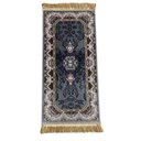 Ver imagem 2 de Tapete Persa Royal Cinza 50x100cm Fio Acetinado - Decoração para Quarto e Sala