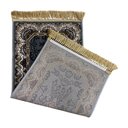 Ver imagem 3 de Tapete Persa Royal Cinza 50x100cm Fio Acetinado - Decoração para Quarto e Sala