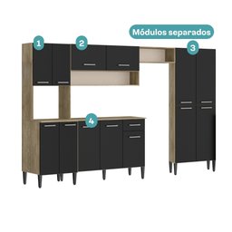 Armário Cozinha Completa Arizona Plus Carvalho - 8