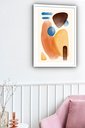 Ver imagem 2 de Quadro Decorativo Abstrato Formas Pedras - 70x50cm:moldura Preta